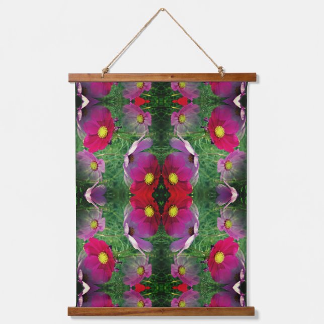 Tapisserie Suspendue Cosmos Flowers Abstract Nature Pattern     (Recto)