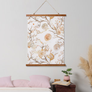Tapisserie Suspendue Côtière rustique - Coquillages, Starfish, Reef (14
