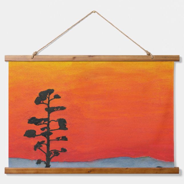 Tapisserie Suspendue Coucher de soleil d'Agave (Devant)