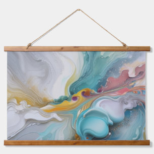 Tapisserie Suspendue Couleurs pastel mur d'art fluide suspendu, décorat