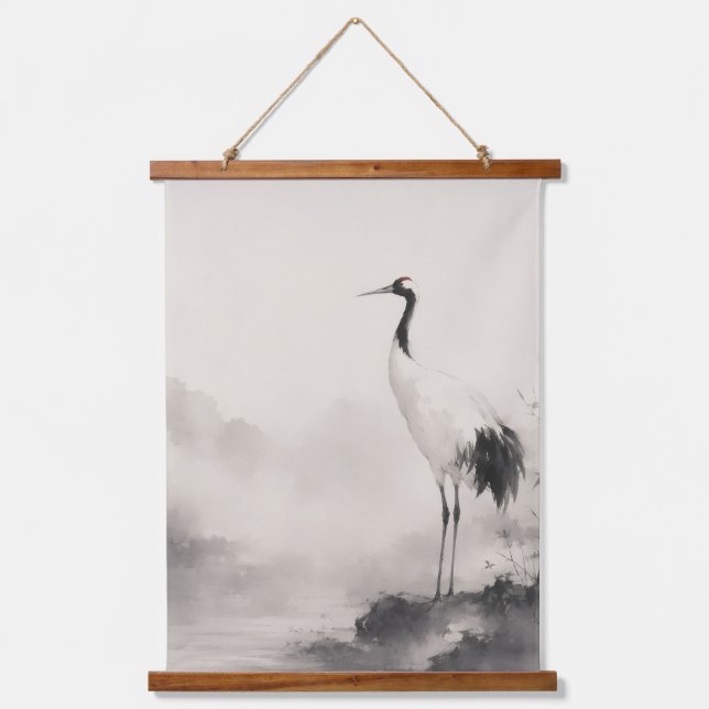 Tapisserie Suspendue Crane of Silence (Recto)