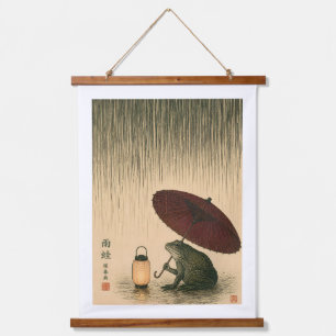 Tapisserie Suspendue Crapaud de pluie japonais vintage Ukiyo-e avec par