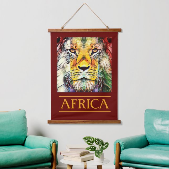 Tapisserie Suspendue Creative Wildlife African Lion Travel Africa (Salon)
