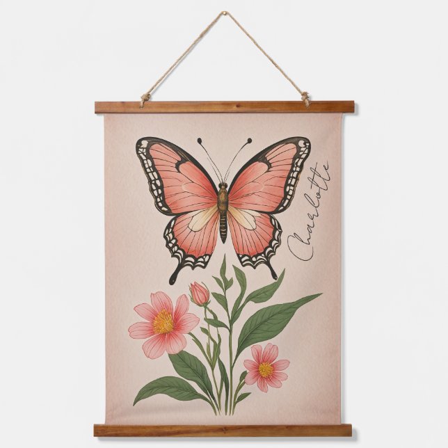 Tapisserie Suspendue Crimson Serenade personnalisée (Recto)