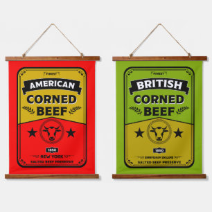 Tapisserie Suspendue Cuisine corned-beef vintage