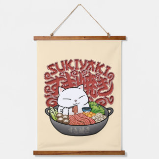 Tapisserie Suspendue Cuisine japonaise Sukiyaki Chat