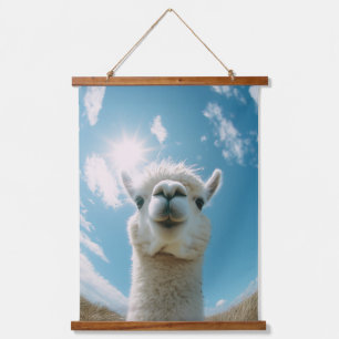 Tapisserie Suspendue Curieux Alpaca sous le soleil