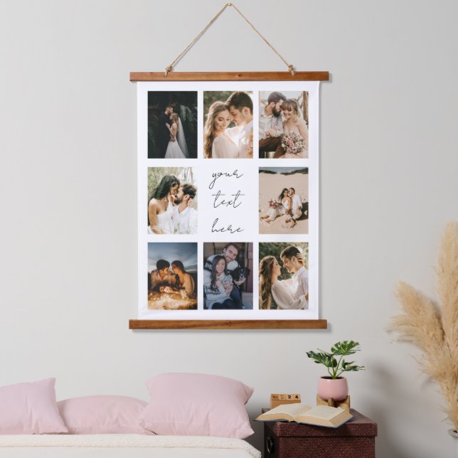 Tapisserie Suspendue Custom Photo Collage Personalized Picture Family (Chambre à coucher)