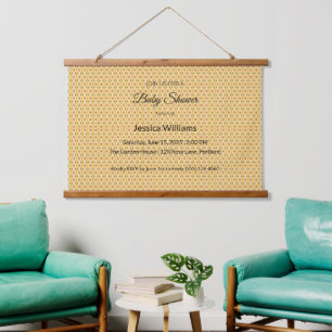 Tapisserie Suspendue Cute Boho Baby shower Sexe Neutre, Personnalisable