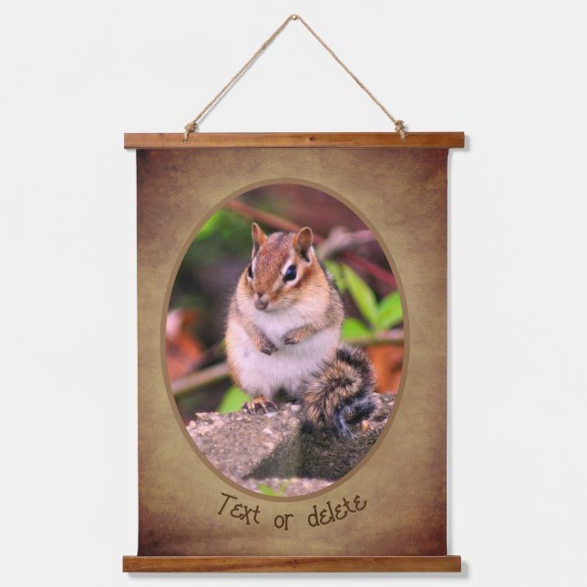 Tapisserie Suspendue Cute Chipmunk Faune Personnalisée (Recto)