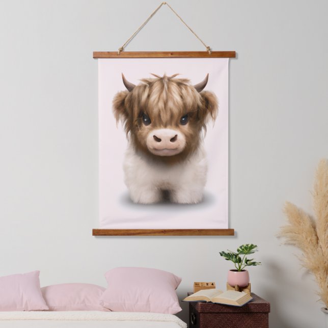Tapisserie Suspendue Cute Highlands Scottish Cow (Chambre à coucher)