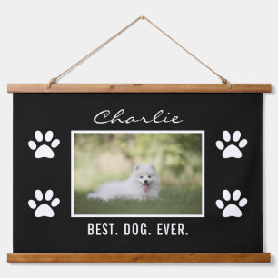 Tapisserie Suspendue Cute Meilleur Chien Jamais Photo Personnalisée Tex