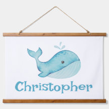 Cute Nautical Blue Whale personnalisée