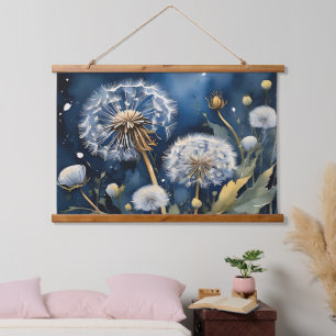 Tapisserie Suspendue Dandelions étonnants dans Nightsky AI Art