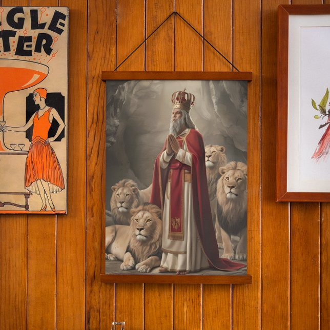 Tapisserie Suspendue Daniel in the lion`s den Greeting card 2 (Créateur téléchargé)