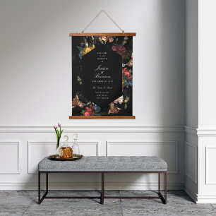 Tapisserie Suspendue Dark Romantic Floral Masters Mariage Bienvenue