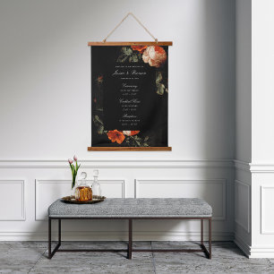 Tapisserie Suspendue Dark Romantic Floral Masters Mariage Bienvenue
