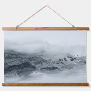 Tapisserie Suspendue Décor abstrait moderne 3D impasto noir blanc
