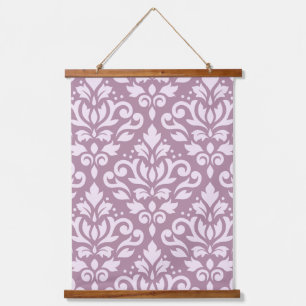 Tapisserie Suspendue Défiler Damask Grand Motif rose sur Mauve