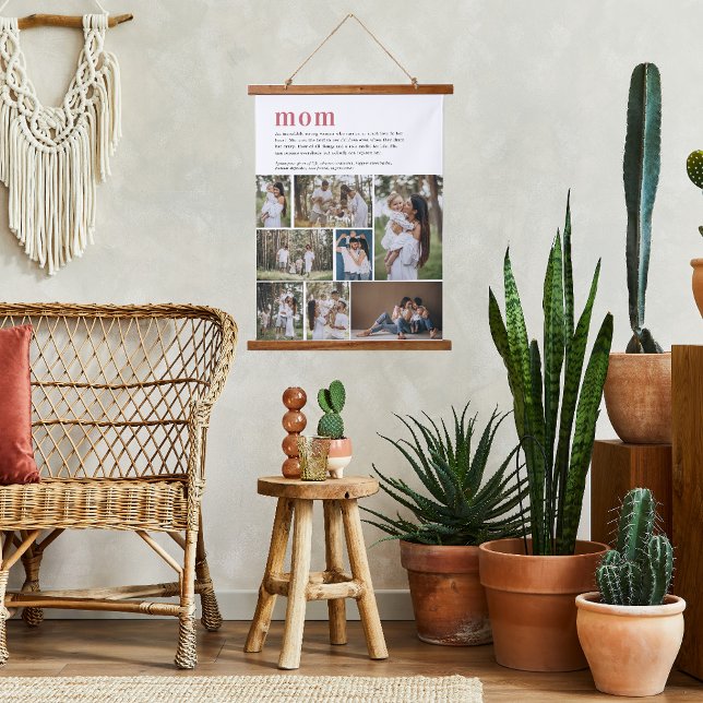 Tapisserie Suspendue Définition maman | 8 Photo personnalisée (Créateur téléchargé)