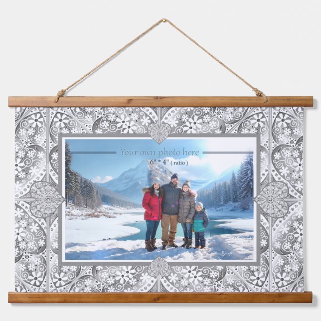 Tapisserie Suspendue Dentelle en céramique Gris (Devant)