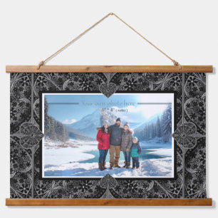 Tapisserie Suspendue Dentelle en céramique Noir