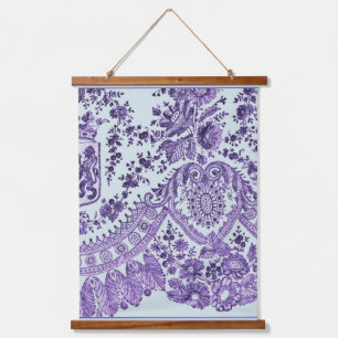 Tapisserie Suspendue Dentelle florale violette