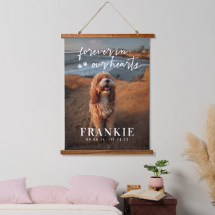 Tapisserie Suspendue Des pattes pour toujours dans nos coeurs Pet Photo