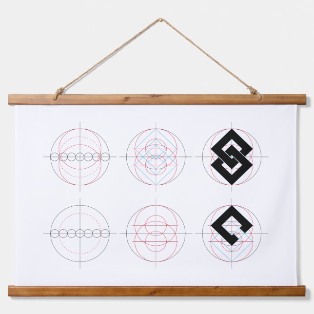 Tapisserie Suspendue Dessin de clous différents (Devant)