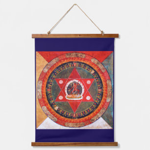 Tapisserie Suspendue Diagramme cosmique Mandala pour la méditation