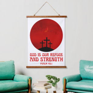 Tapisserie Suspendue Dieu est notre refuge et notre force
