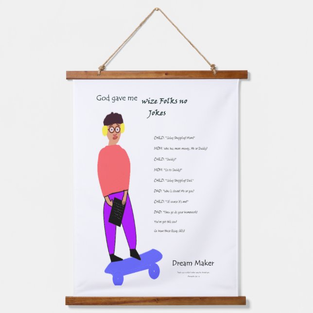 Tapisserie Suspendue Dieu m'a donné des gens sages (Recto)