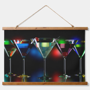 Tapisserie Suspendue Différents cocktails dans des lunettes à martini é