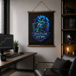 Tapisserie Suspendue Discipline Plutôt que Battage Bitcoin Crypto État 