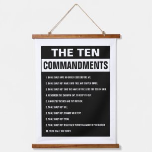 Tapisserie Suspendue Dix Commandements Bible Verse Chrétien Religieux