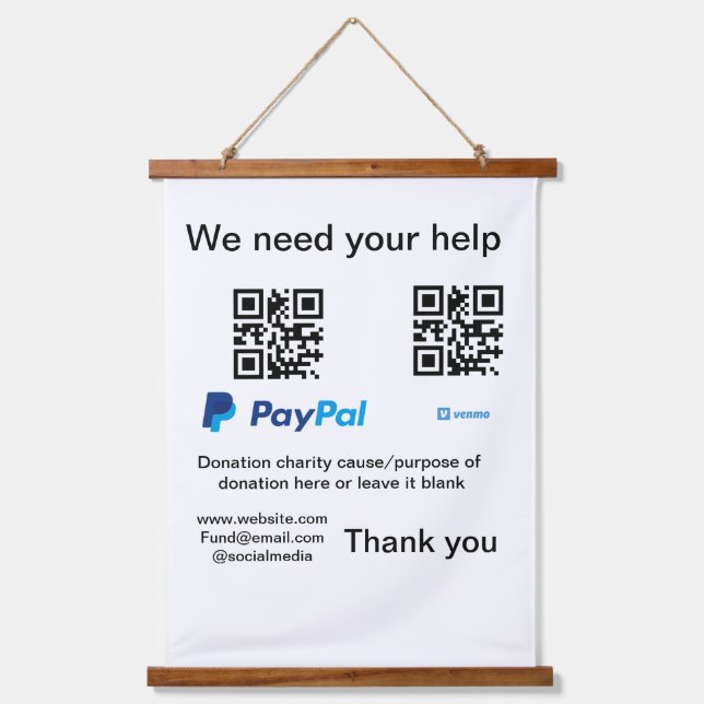 Tapisserie Suspendue Donation Collection conseil pot ajouter votre q r  (Recto)