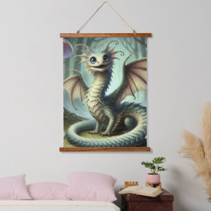 Tapisserie Suspendue Dragon Jabberwocky Cute Imaginaire Créature Art