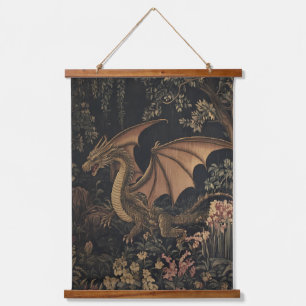 Tapisserie Suspendue Dragon Vintage dans la forêt 