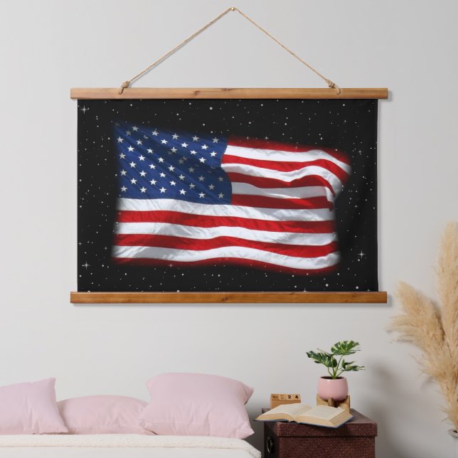 Tapisserie Suspendue Drapeau américain patriotique États-Unis (Chambre à coucher)