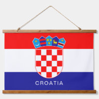 Drapeau de Croatie avec texte personnalisé