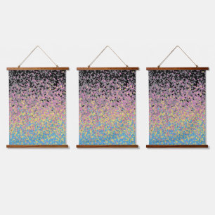 Tapisserie Suspendue Drapeau de fierté polygender pixelisé funky tripan