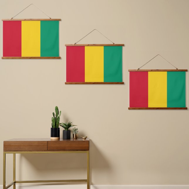 Tapisserie Suspendue Drapeau de Guinée (Asymétrique)