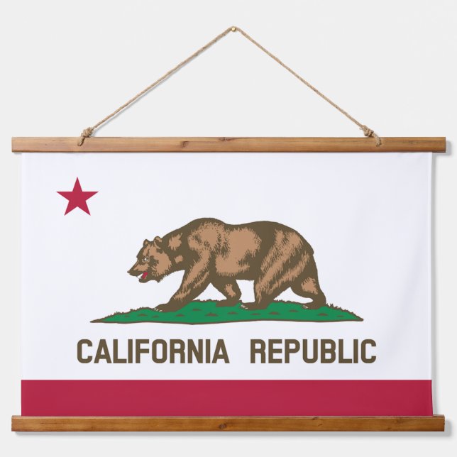 Tapisserie Suspendue Drapeau d'État de Californie (Devant)