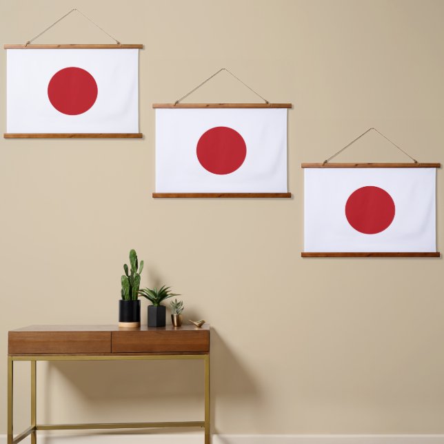 Tapisserie Suspendue Drapeau du Japon (Asymétrique)
