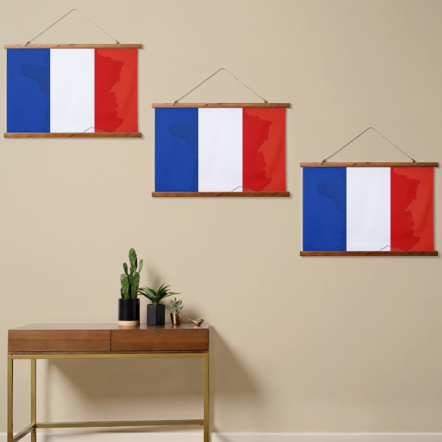 Tapisserie Suspendue drapeau français (Asymétrique)