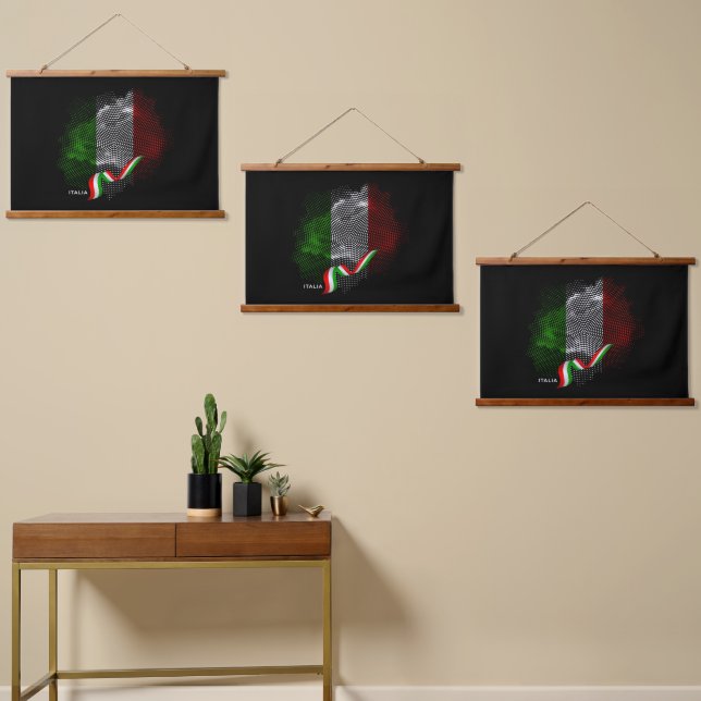 Tapisserie Suspendue Drapeau italien (Asymétrique)