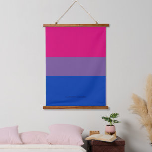 Tapisserie Suspendue Drapeau SlipperyJoe's Bisexual Pride lavande-rose