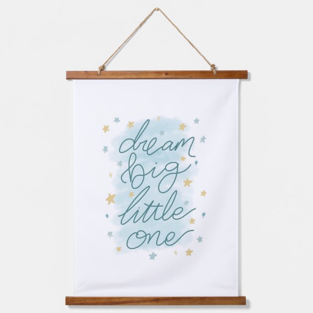 Tapisserie Suspendue Dream Big Little One Pastel Stars (Recto)