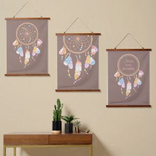 Tapisserie Suspendue Dreamcatcher de Boho Tribal sur l'ensemble Brown d