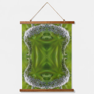 Tapisserie Suspendue Dreamy Curling Fleur sauvage blanc Abstrait